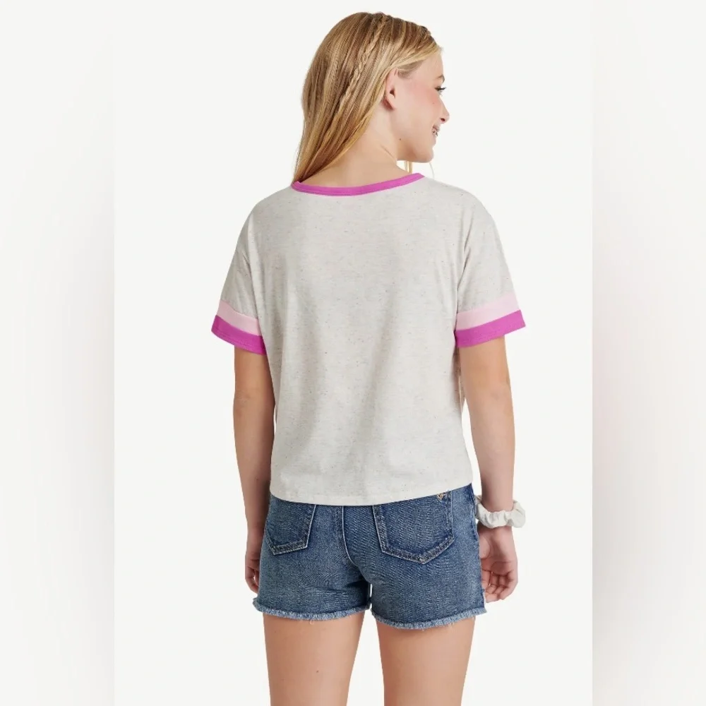 Justice Short Sleeve Tee & Matching Hair 🎀